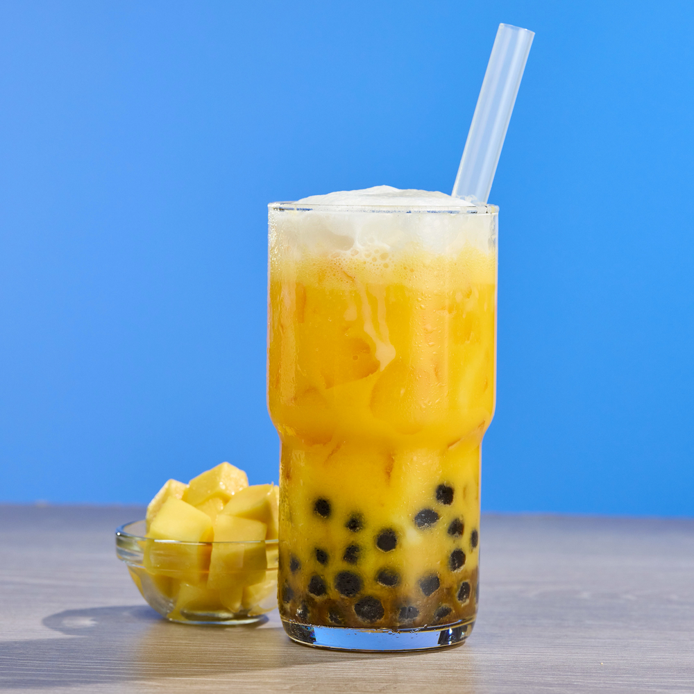 Creamy Mango Caramel Boba