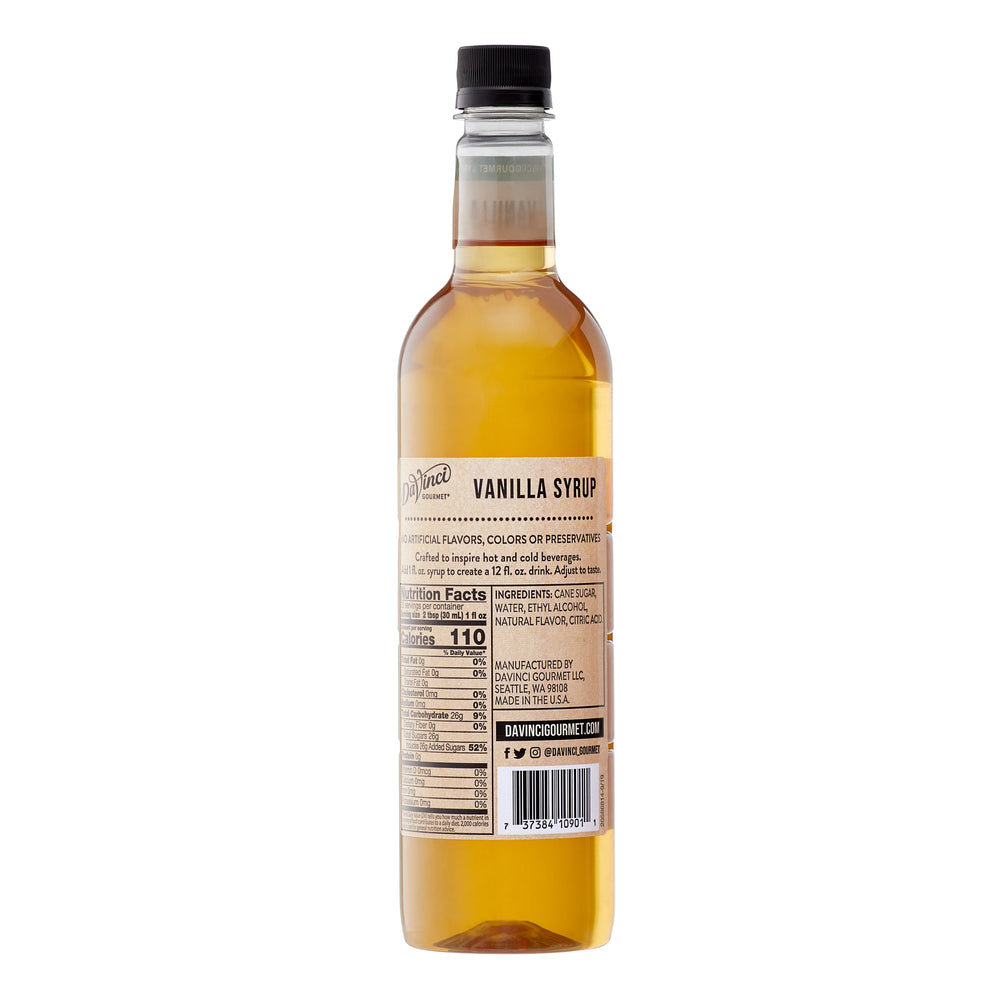Naturals Vanilla Syrup - 4 x 750 ml Plastic