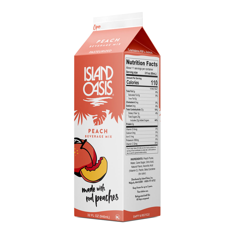 Peach Frozen Beverage Mix - 12 x 32 oz