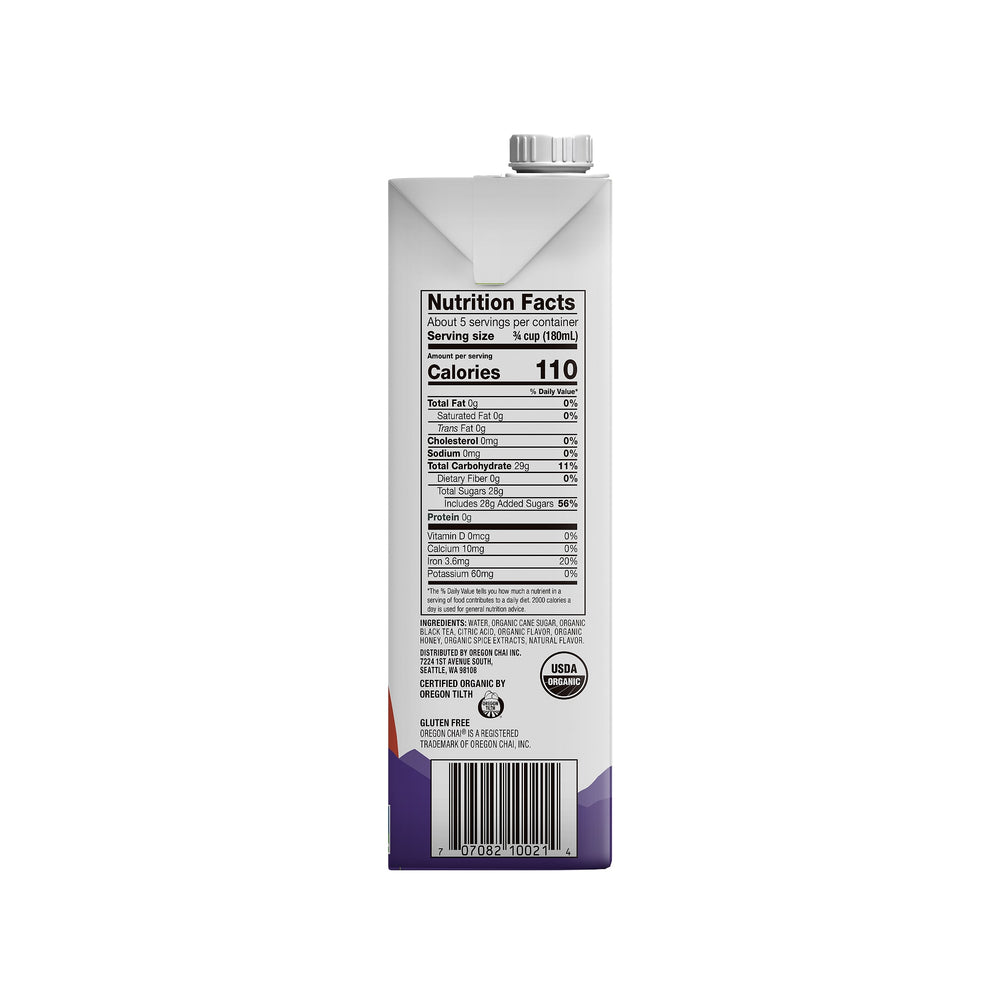Organic Spiced Chai Concentrate - 6 x 32 fl oz