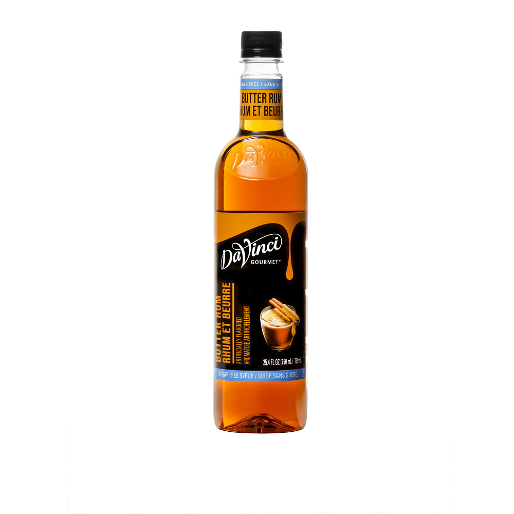 DaVinci Gourmet Sugar-Free Butter Rum Syrup - 4 x 750 ml Plastic