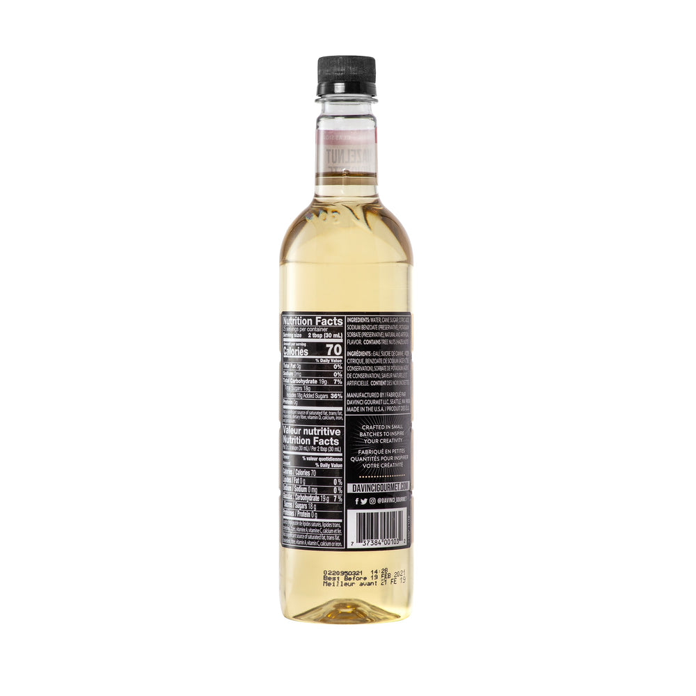 Classic Original Hazelnut Syrup - 4 x 750 ml Plastic