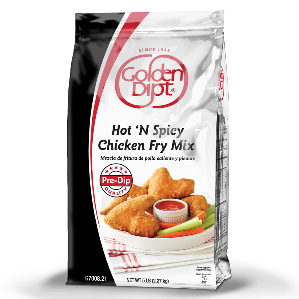 Golden Dipt Hot N Spicy Chicken Fry Breader - 6 x 5 lb