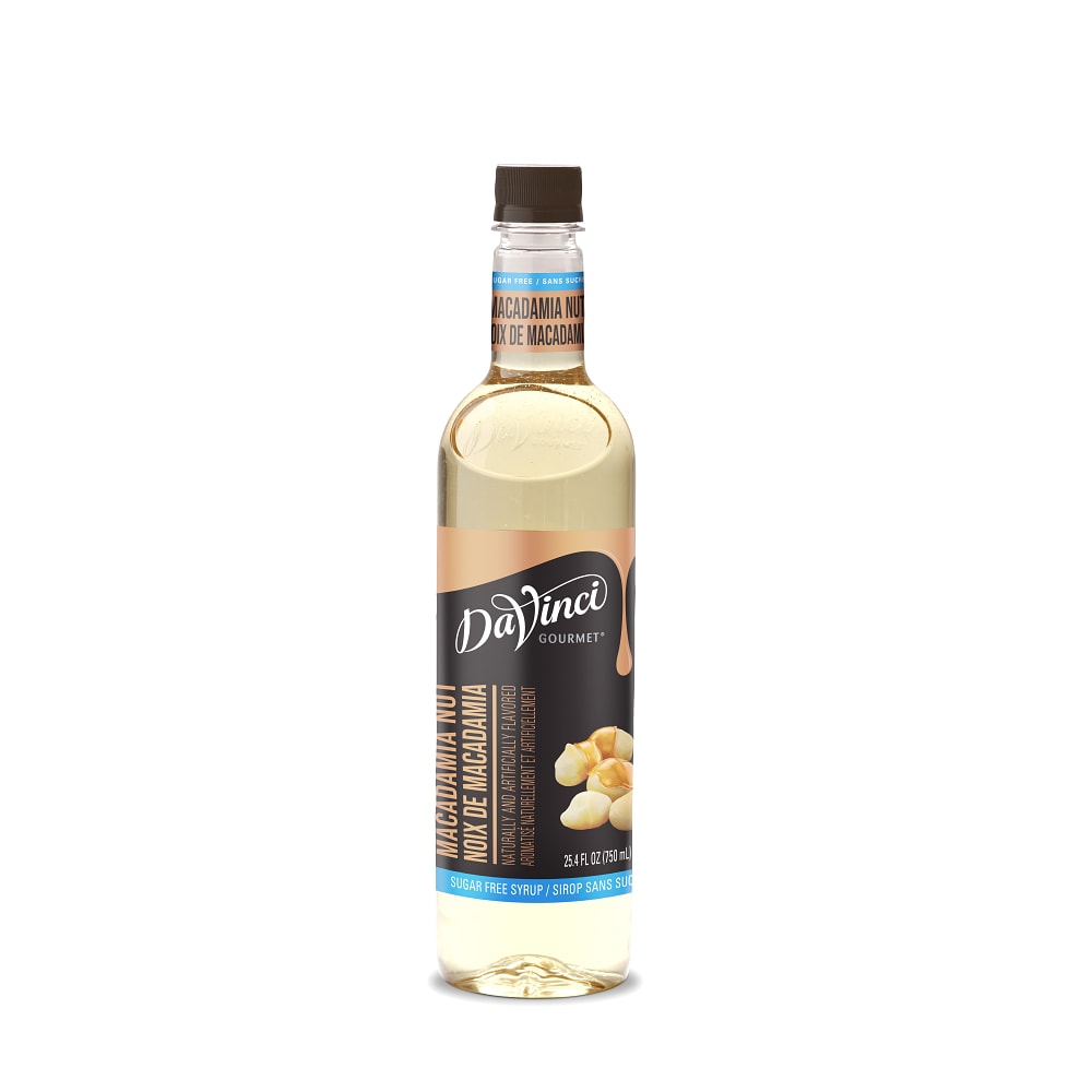 DaVinci Gourmet Sugar-Free Macadamia Nut Syrup - 4 x 750 ml Plastic