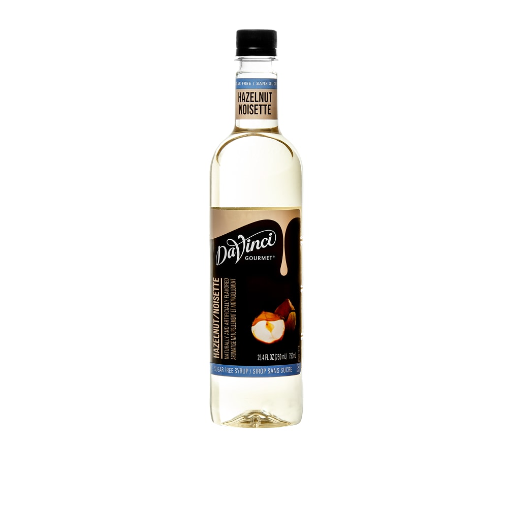 DaVinci Gourmet Sugar-Free Original Hazelnut Syrup - 4 x 750 ml Plastic
