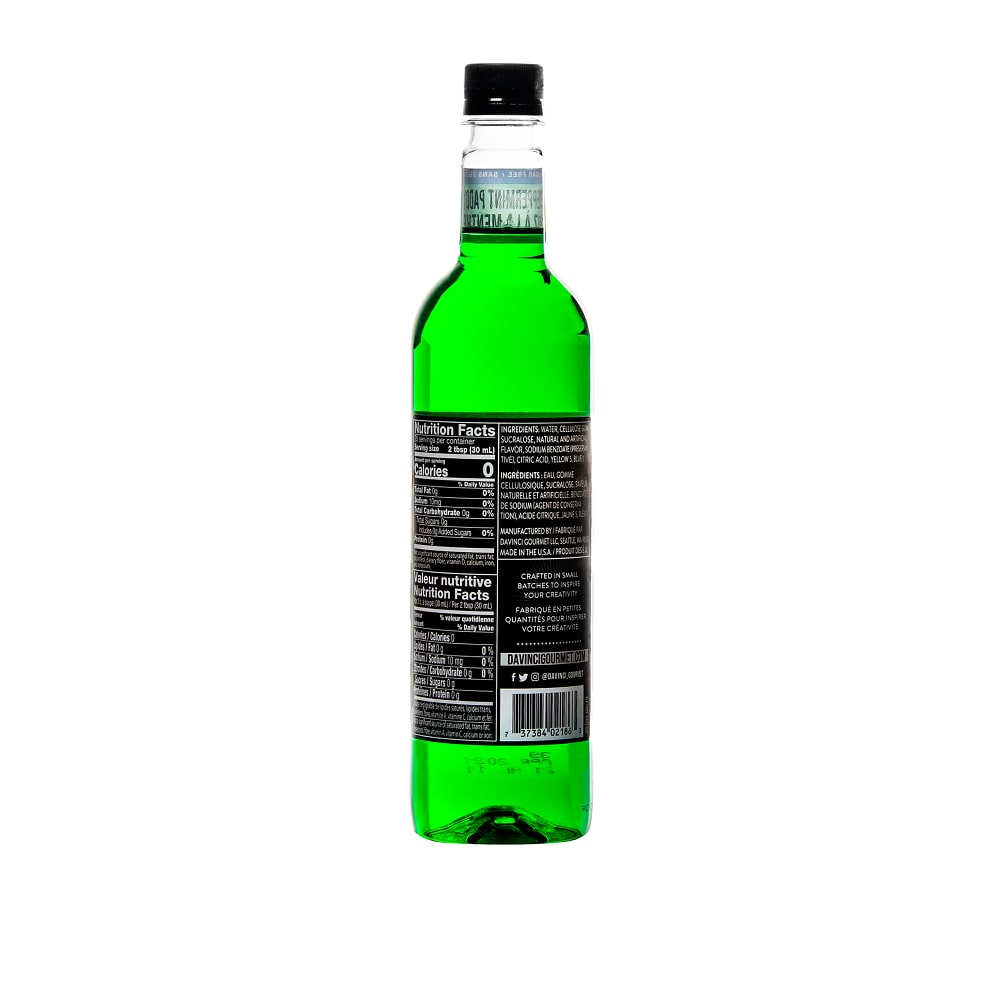 DaVinci Gourmet Sugar-Free Peppermint Paddy Syrup - 4 x 750 ml Plastic