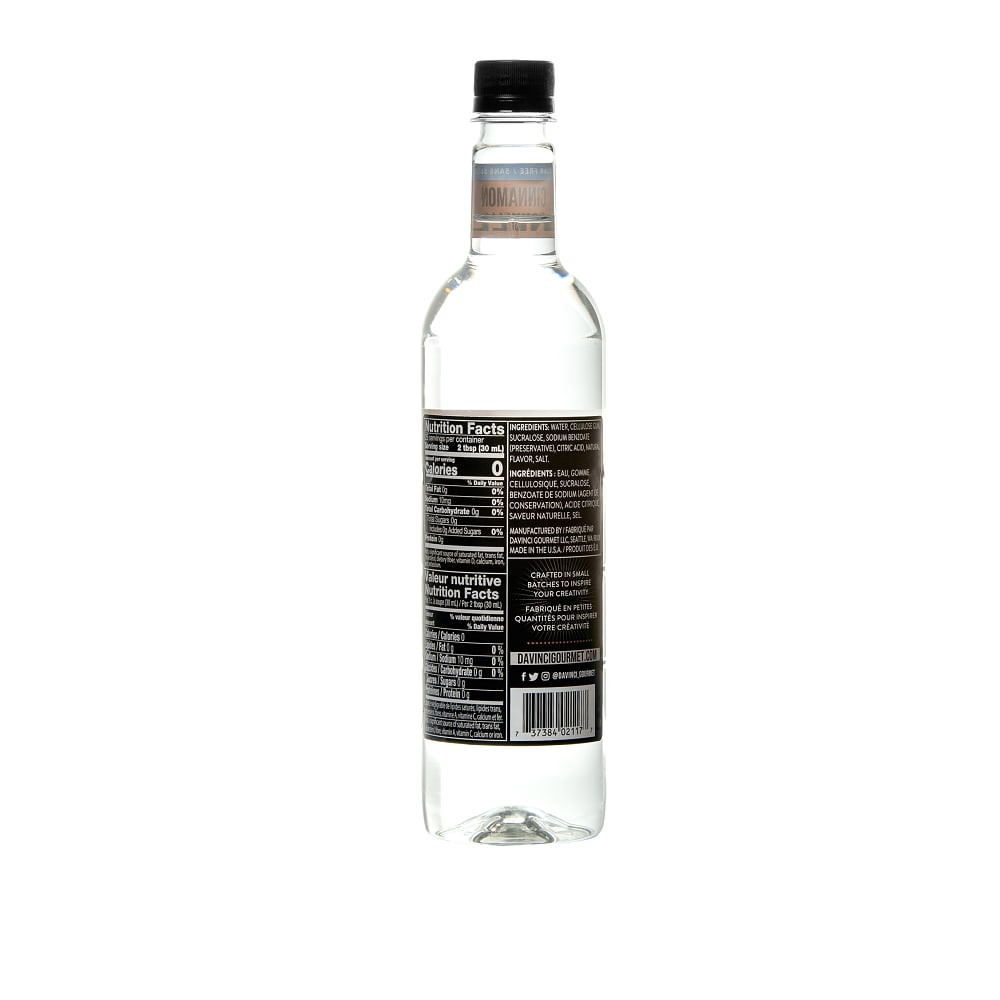 DaVinci Gourmet Sugar-Free Cinnamon Syrup - 4 x 750 ml Plastic