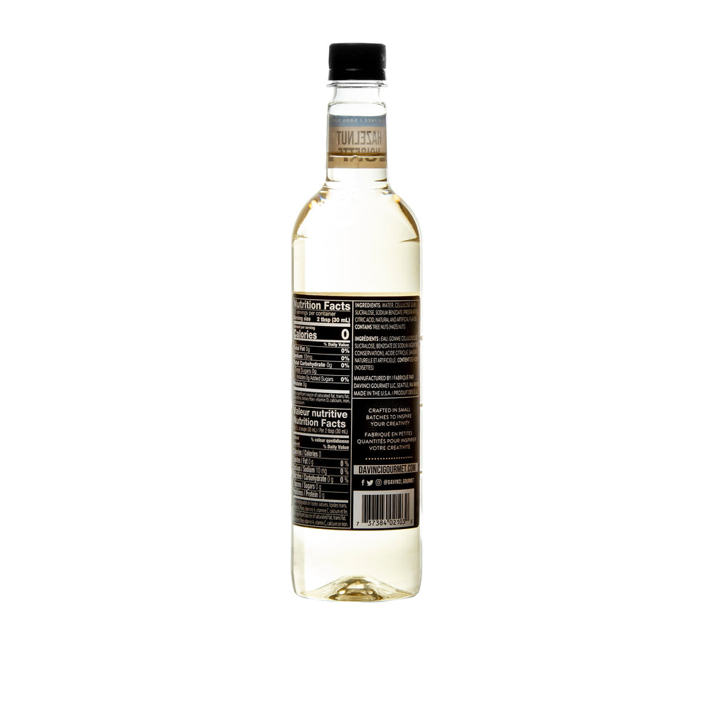 Sugar-Free Original Hazelnut Syrup - 4 x 750 ml Plastic