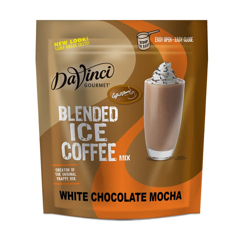 DaVinci Gourmet White Chocolate Mocha Blended Iced Coffee Mix - 4 x 3 lb Bags