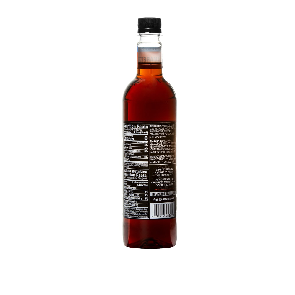 DaVinci Gourmet Sugar-Free Amaretto Syrup - 4 x 750 ml Plastic