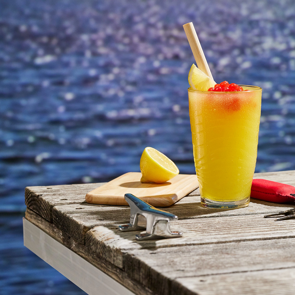 Bursting Frozen Passion Fruit Lemonade