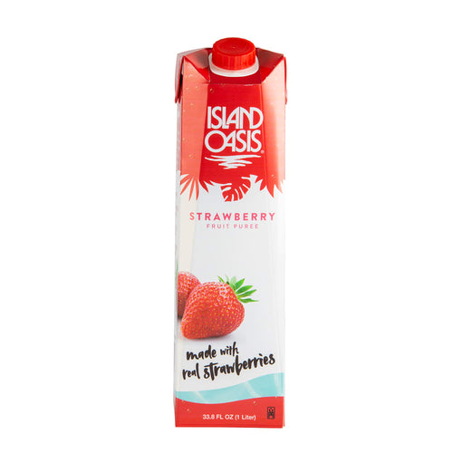 Island Oasis Strawberry Fruit Puree Beverage Mix - 12 x 1 Ltr