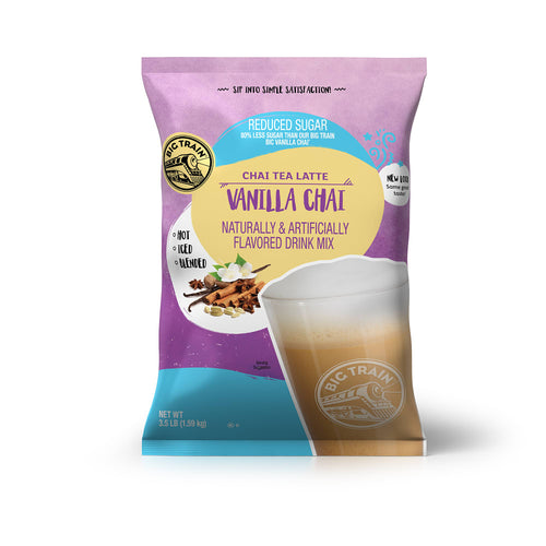 Big Train No Sugar Added Vanilla Chai Tea Latte Beverage Mix - 4 x 3.5lb Bags