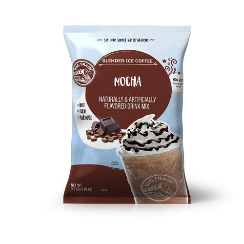 Big Train Mocha Blended Ice Coffee Beverage Mix - 5 x 3.5lb Bags